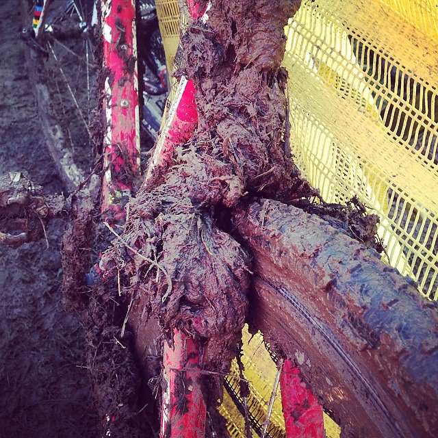 This is not my bike, but mine looked just like this. Full of Mud Grass Cake. #trustyswitchblade #crosscrusade