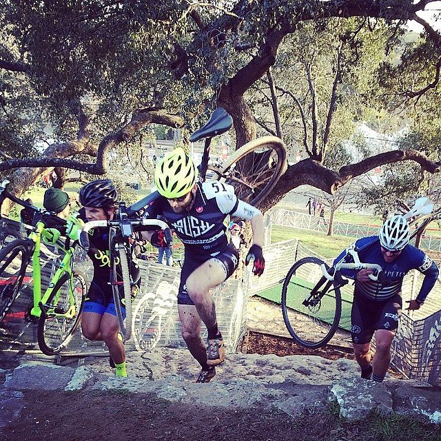 Photo from #cxnats today running the limestone steps. Photo via @mothattack